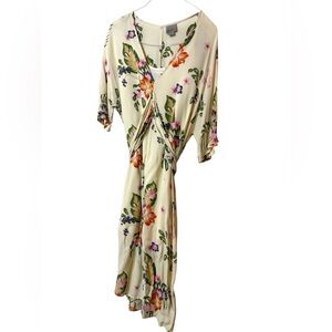 VERO MODA Flowy Floral Dress with Waist-Tie
